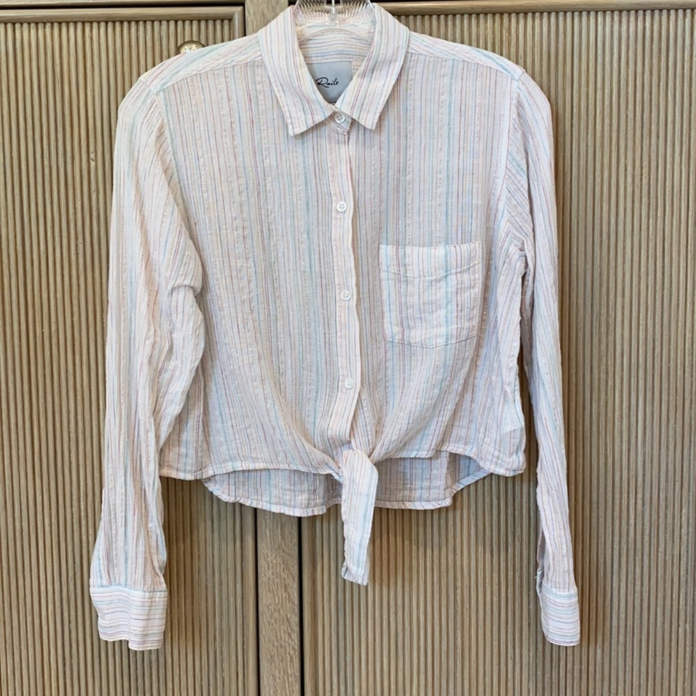 Rails Rainbow Striped Button down